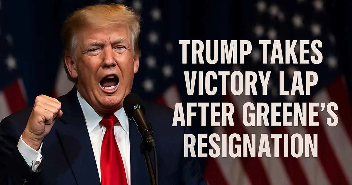 trump reacts to greene resignation